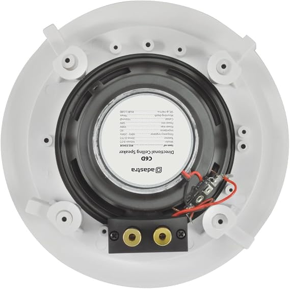 Adastra | High-Performance Ceiling Speaker with Adjustable Tweeter - 2-Way Flush Mount Speaker for Home & Multiroom Audio, Bluetooth System Compatible | White (Single Unit) 6.5 | 100W
