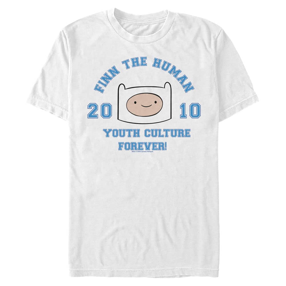 T-Shirt Finn The Human Adventure Time homme grande taille coton coupe vintage 2010