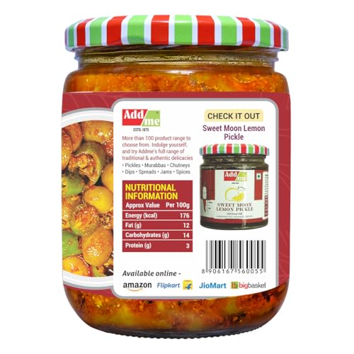 Image of Add me Mix Pickle of Karonda Chilli Mixed Pickle 500gm mirchi karonde ka achar in Mustard Oil 500g Glass Pack