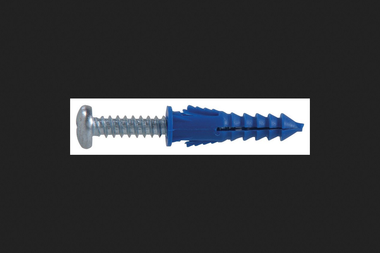 Amazon.com: Hillman Ribbed Plastic Anchors With Screws Size 8 - 10