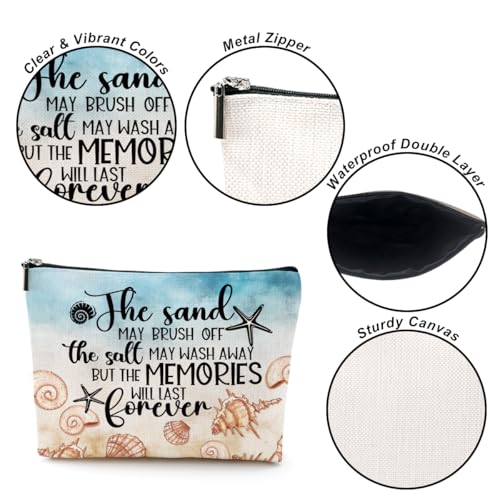 Funny Beach Gifts for Women Cosmetic Bag Travel Ocean Beach Vacation Essentials for Girls, Bestie, Mom, Summer Beaches Lover Makeup Bag Girls Trip Gifts Favors Stuff Birthday Christmas Graduation4