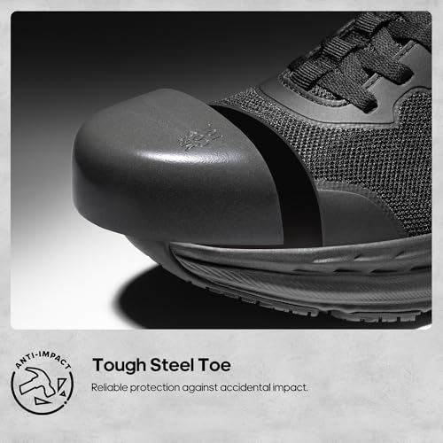 Image of NORTIV 8 Steel Toe Shoes for Men Slip Resistant Comfortable Work Shoes