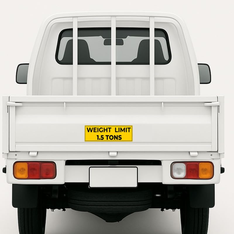 3Pcs(6IN) - WEIGHT LIMIT 1.5 TONS Sign - WEIGHT LIMIT 1.5 TONS Sticker - UV-resistant, Waterproof