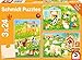 Produktbild Schmidt Spiele 56518 Niedliche Haustiere, 3x24 Teile Kinderpuzzle