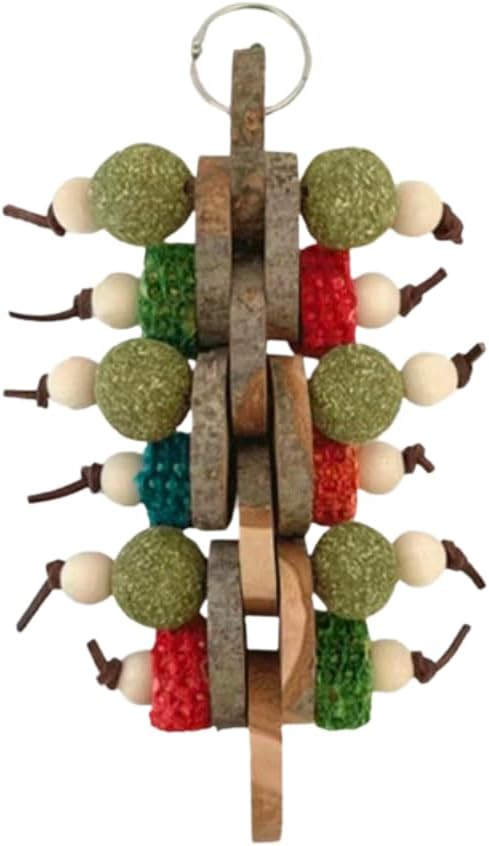 2PCS Bunny Chew Toy, Natural Chewing Toys for Small Animals, Cage Hanging Chew Toys and Treats for Guinea Pigs Chinchillas Hamsters Rats Rabbits and Other Small Pets Teeth Grinding