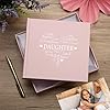 Daughter Love Heart Memories Photo Album, Holds 50 6x4 inch Photos, 18.5x19.5cm, Pink #1