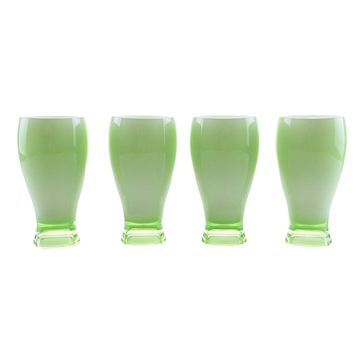 Royalford Acrylic Plain Shape Glass 4 Piece Set Green