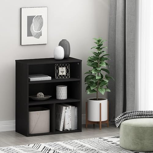 Image of Callas Multipurpose Engineered Wood Bookcase | Books Storage Organizer for Kids | Multi-Purpose Shelves for Books Storage (Black, BR-06)