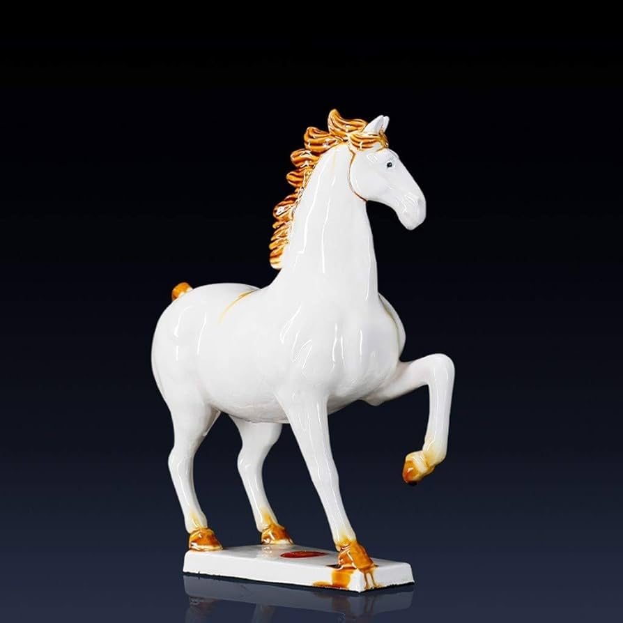 Amazon.co.jp: 置物・オブジェ 馬コレクションホワイトホース