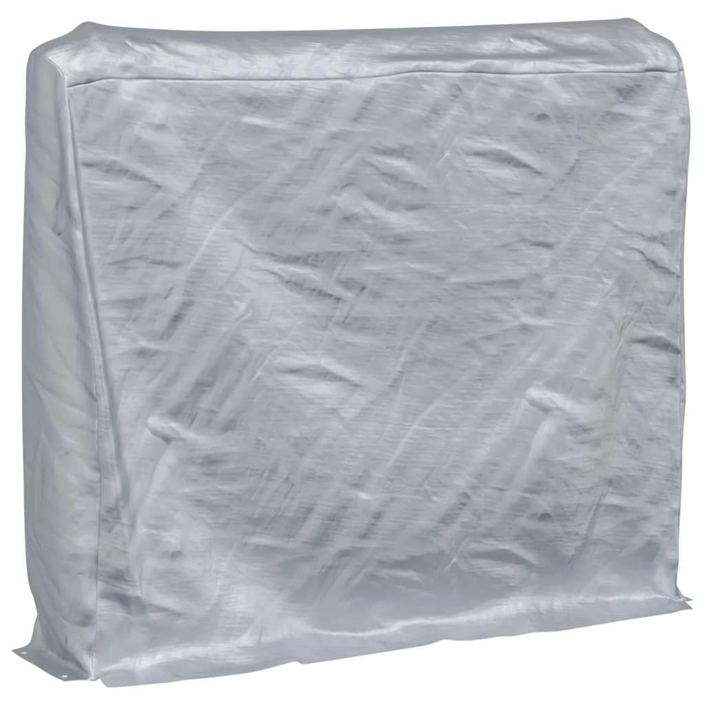 Portalegna da ardere con copertura antipioggia, 150 x 25 x 150 cm, in acciaio zincato