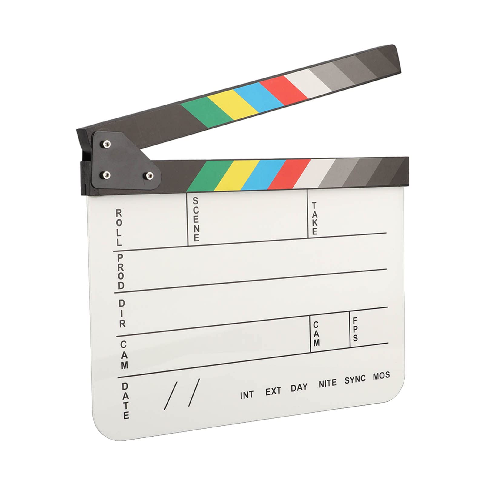 Reżyserzy Filmowi Clapboard, Professional, Film Slate Cut Action Scene Clapper Support Dry Erase, Rekwizyty Filmowe Clap Board z Kolorowymi Sztyftami do Narzędzia Fotograficznego