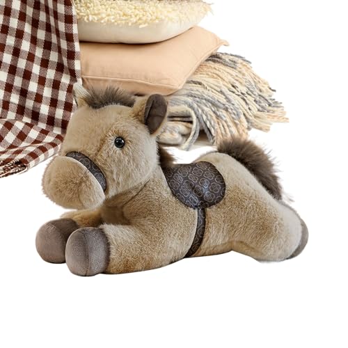 Manolyee Peluche Cheval | Coussins Doudou Style Dessin Animé,Jouet en Peluche Cheval 30 cm - pour...