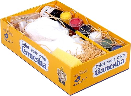 Image of Little Birdie Ganesha Diy Craft Kit, Paint & Decorate Your Own Ganesha /Ganpati, Clay Kit For Home Office Temple Decor, Gifts Ganesh Chaturthi, Diwali Other Occasion - 5 X 4Inch, Multicolour
