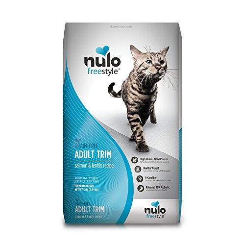 Nulo Grano Libre seco Bolsa de Comida para Gatos con Bolsa de BC30 (Interior, Adult-Trim Probiótico, 2,2 kg, 5,44 kg)