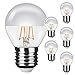 Produktbild NuLoXx 6er Pack LED Filament Kopfspiegellampe P45 Tropfenform SILBER E27 4W/827 2700K warmweiß, 380 LM, AC 220-240, 320° Abstrahlwinkel