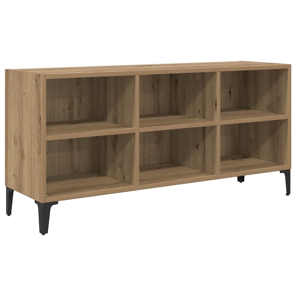 Zestaw szafek pod telewizor brązowy, 69,5 x 30 x 50 cm, materiał drewnopochodny, montowany na ścianie, z regałem, do salonu, rustykalny wygląd, oszczędność miejsca, uniwersalny stojak na