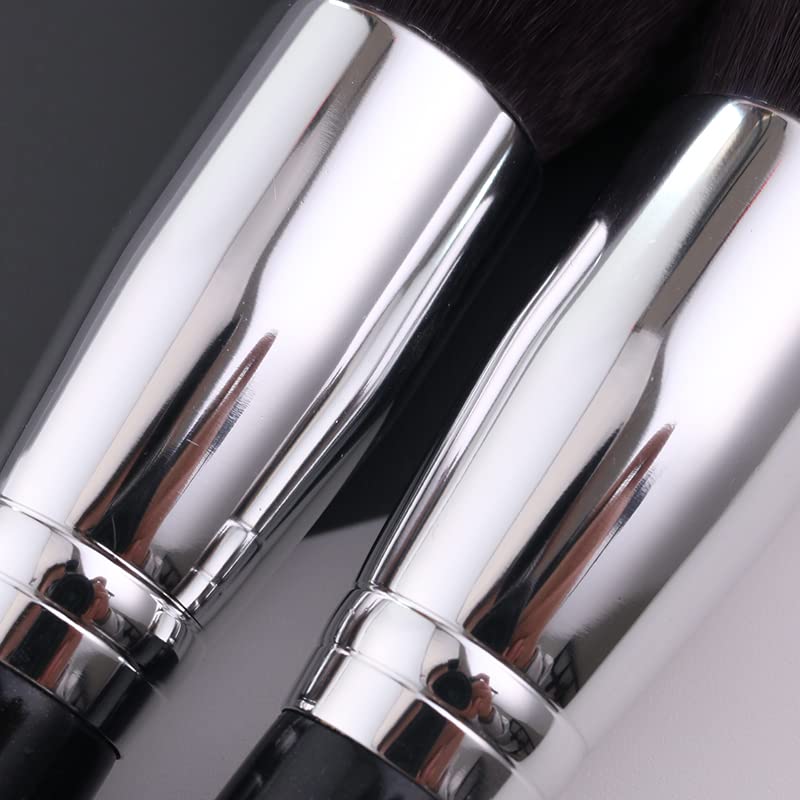 Miniatura 7 de Virola de cobre de lujo de encargo Negro Plata sola cepillo de maquillaje Fundación cepillo (F05)