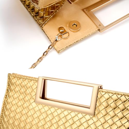 Image of Gurina Evening Clutch Purses for Women Formal Party Clutch Bags Cocktail Prom Fashion PU Leather Shoulder Handbags