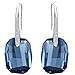 EleQueen 925 Sterling Silver CZ Rectangle Hook Drop Earrings Denim Blue Made with Swarovski Crystals