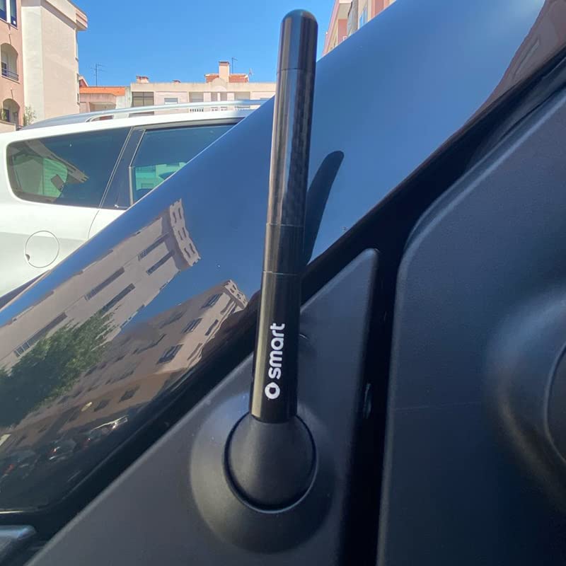 Antenne Voiture Courte 6,5 Cm - Réception FM/AM, Étanche, Adaptateurs M4 M5 M6 Inclus