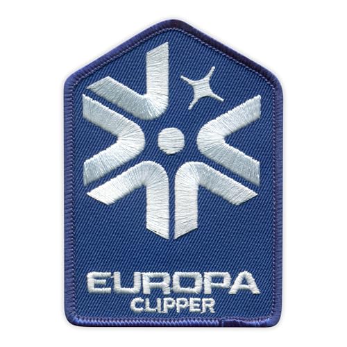 Patchion Europa Clipper - Logo - White Hook and Loop - Embroidered Patch/Badge/Emblem