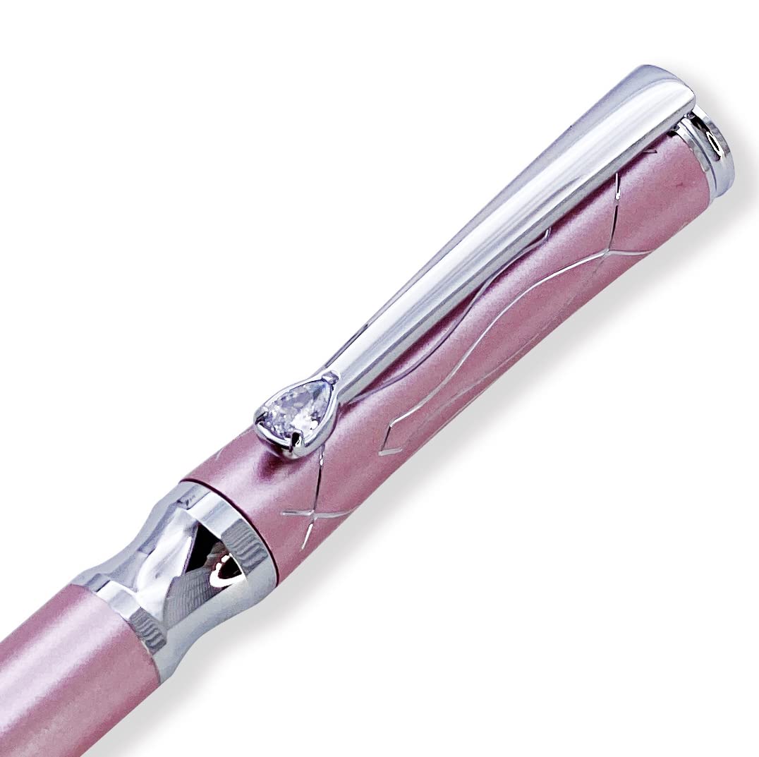 LACHIEVA LUX Nice Elegant Crystal Executive Metal Ballpoint Pen with German-made Refills - Image 2