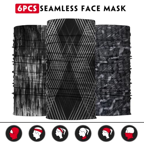 Image of Neck Gaiter for Men Women Headwear Bandana Head Wrap Face Scarf Mask Cover Warmer Balaclava-Seamless & Versatile
