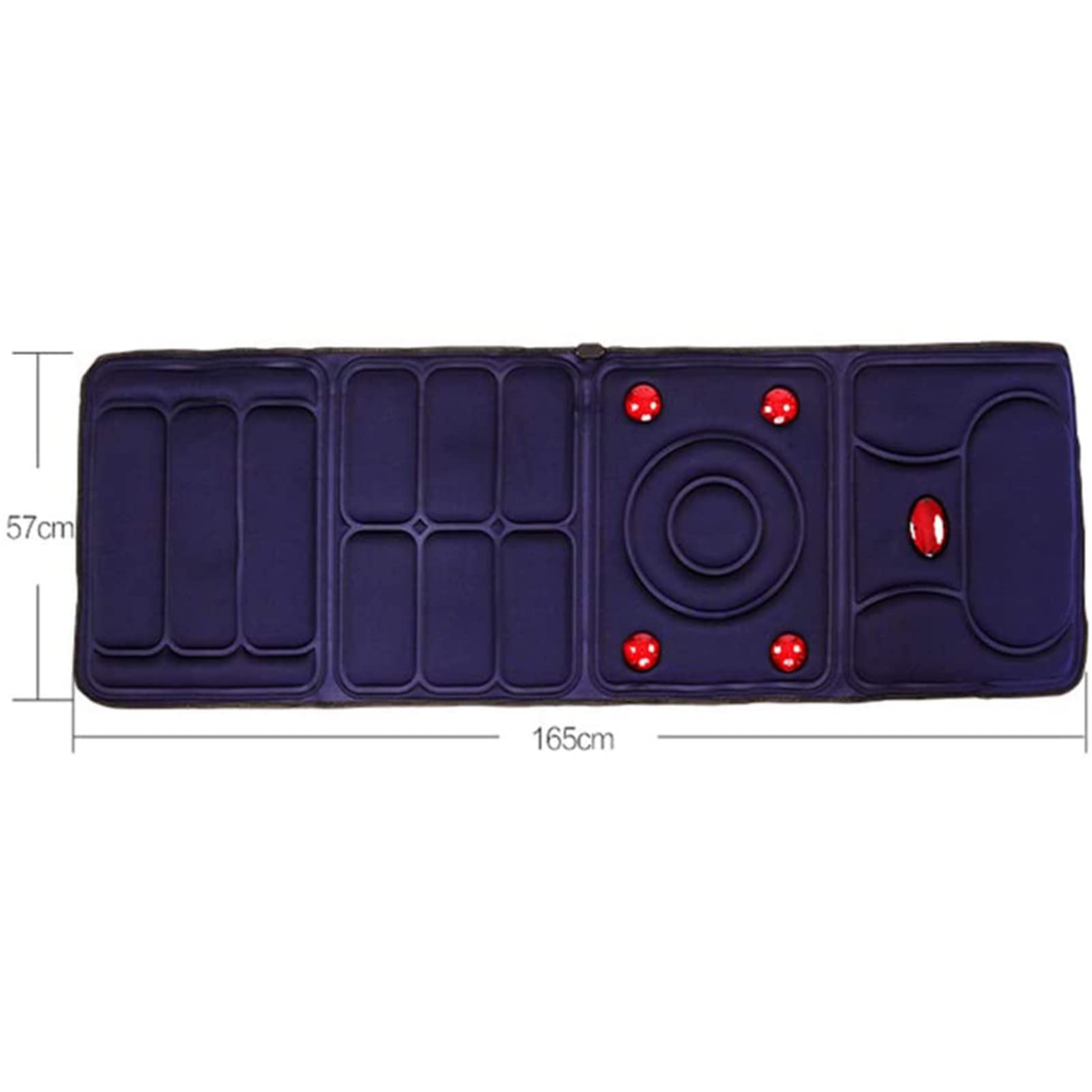 Colchón de masaje para la salud del cuerpo completo, estera de masaje multifuncional con terapia de calor, cojín plegable con vibración de calor relajante, estera de masaje para el hogar, estera de ma