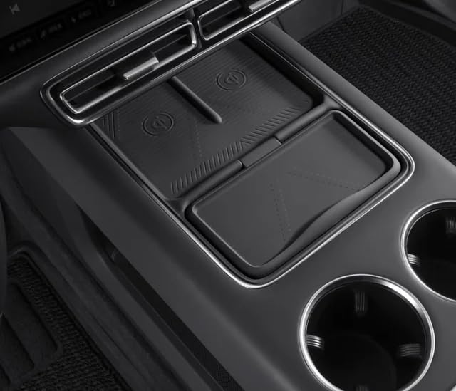 pgradation！For Li Lixiang L7 L8 L9 2022 2023 Car Wireless Silicone Padding Holder Storage Box Anti slip Pad Auto Accessories (Black)