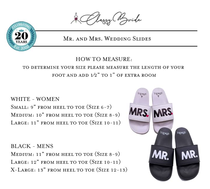Mr. Wedding Slides - Groom Sandals - Just Married Flip Flops - Bride and Groom Slides (Black M (8-9))2