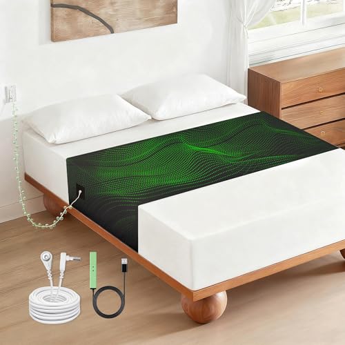 Groundingtop Grounding Sheets, Grounding Mat for Bed 90% Cotton+10% Pure Silver Fiber Grounded Earth...