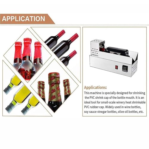 600W Wine Bottle Sealer, narzędzie LCD do termokurzywyjnej do zakrętek poniżej 80mm, maszyna do szwów ze stali nierdzewnej z precyzyjną kontrolą temp do domowego zaparzania i użytku dla małych firm