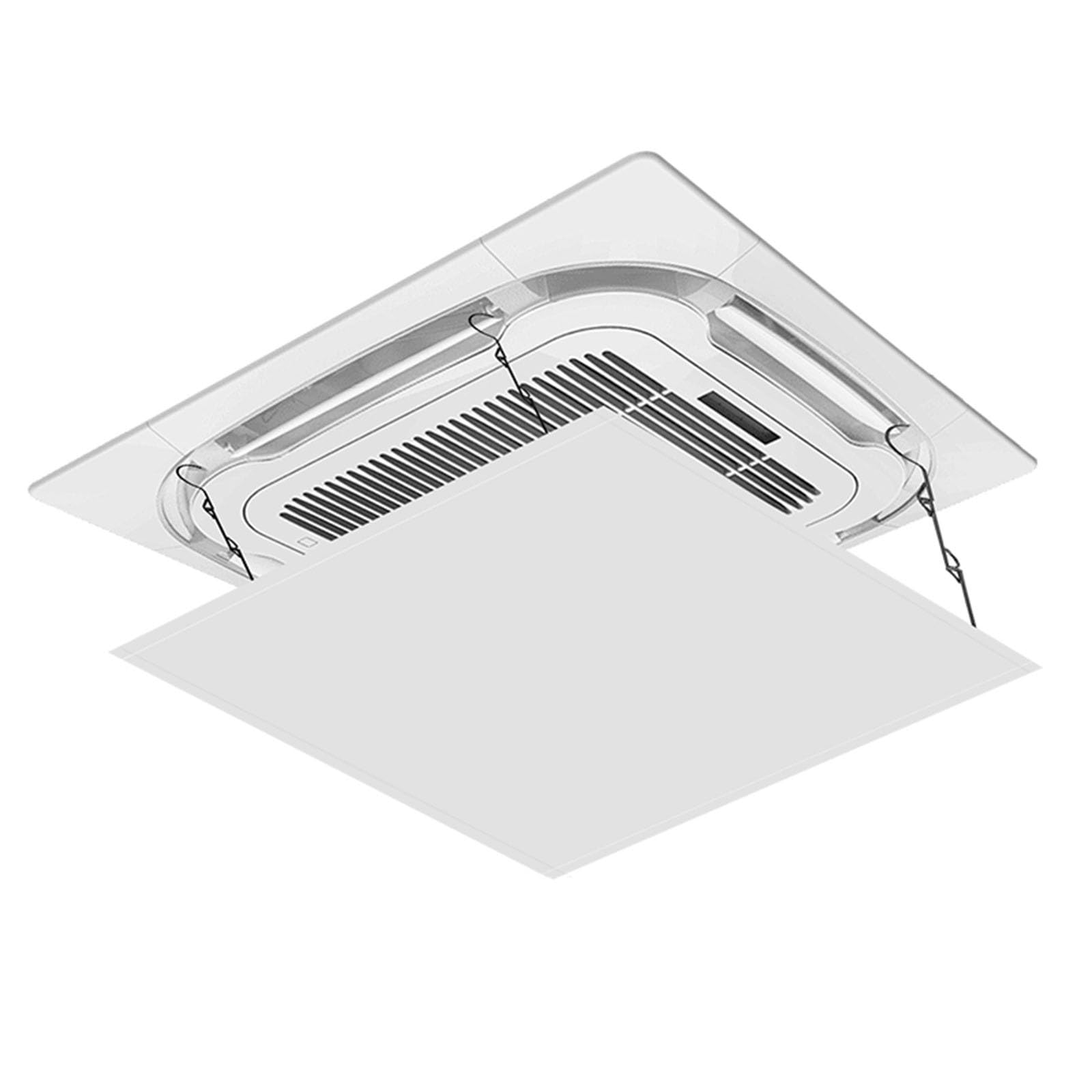 YGER JZGB Air Deflectors for Ceiling Vents, Ceiling Air Vent Deflector, Hanging Installation, Oxford Cloth Fabric, for Hanging Central Conditioner (White)(35x35cm/14x14in)