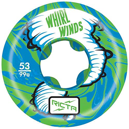 Ricta Skateboard Wheels Whirlwinds Blue/Green Swirl 53mm 99A