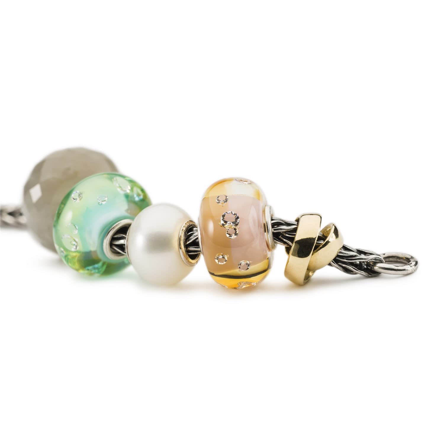 Trollbeads Joyful Diamond TGLBE-00213 - Perlina in vetro scintillante