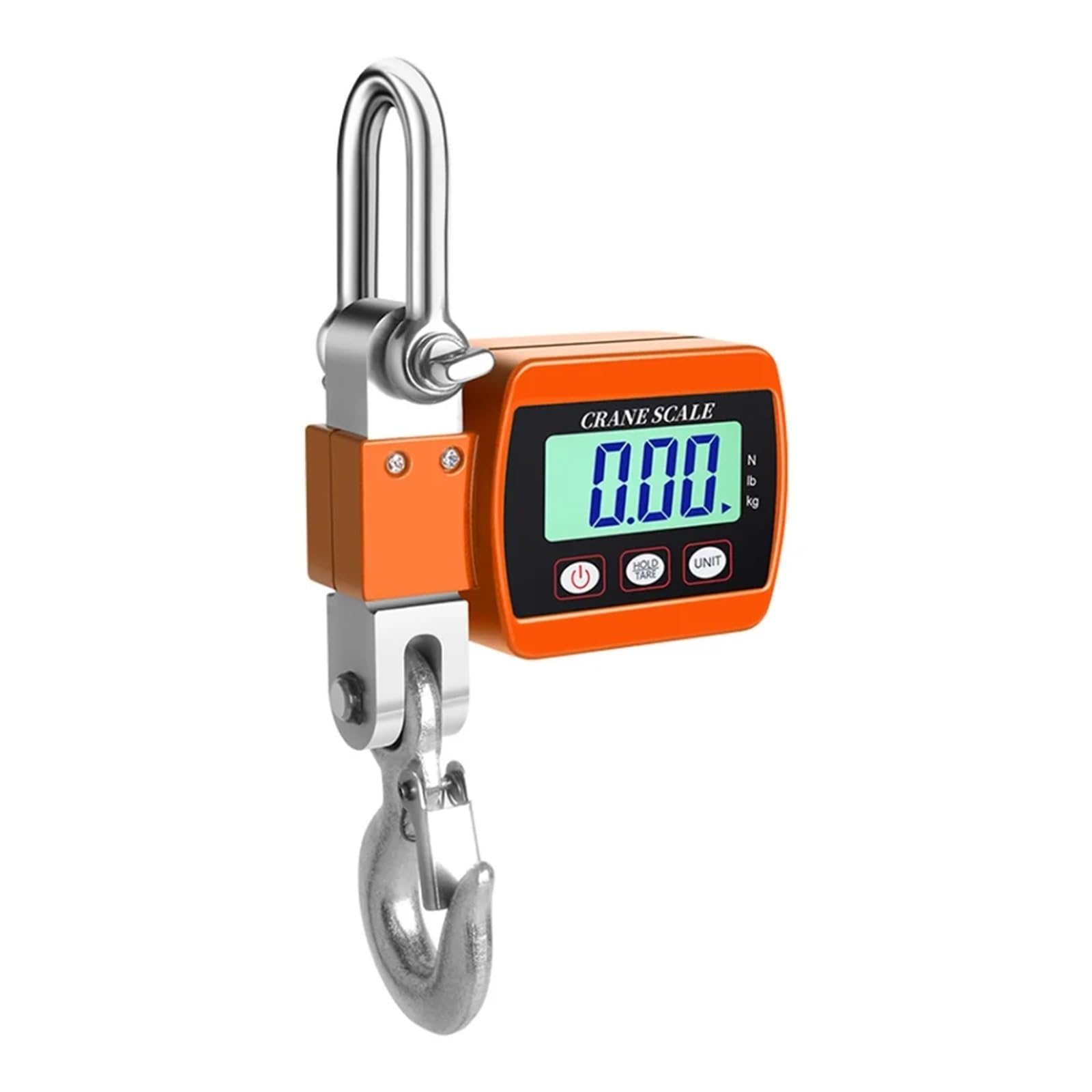 Wisząca waga dźwigowa Mini LCD Cyfrowa Waga Wisząca 500 Kg Przenośna Przemysłowa Elektroniczna Waga Hakowa O Dużej Wytrzymałości Waga Dźwigowa Domowe Narzędzie Rolnicze(Orange)