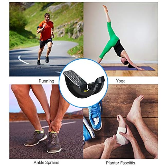 Foot Rocker Calf Stretcher Ankle Plantar Board for Achilles Tendonitis, Muscle Stretch, Feet and Shin Splint Pain Relief - Improve Calf Flexibility, Ankle Mobility - Black