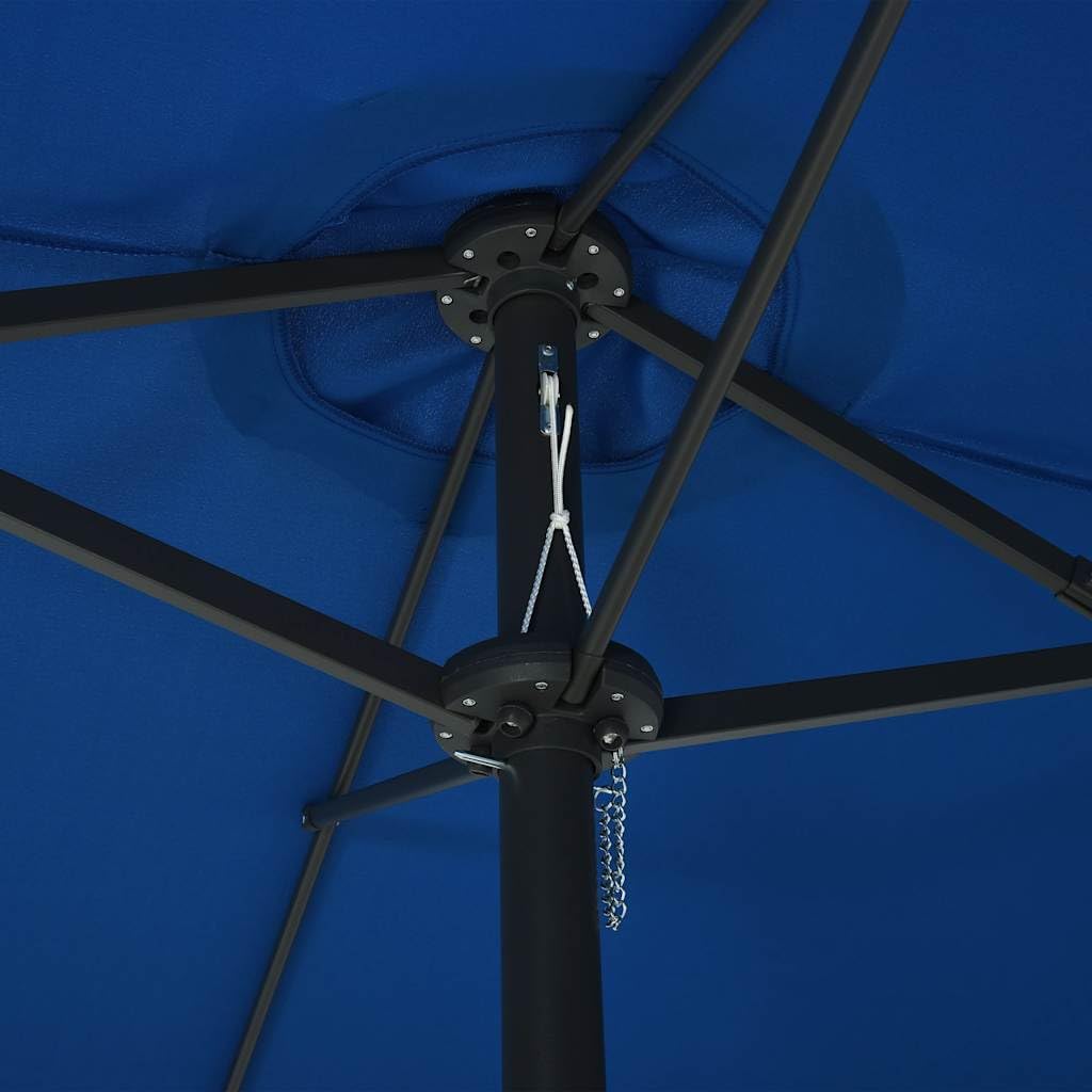 Generisch Podwójny parasol przeciwsłoneczny, 460 x 270 cm, aluminiowy maszt, odporny na działanie promieni UV poliester, mechanizm korbowy, podstawa krzyżowa, 12 żeber, łatwa w pielęgnacji, czarny