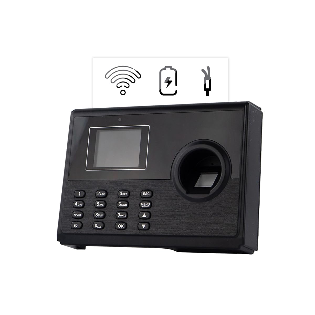 HDWR TimeLok-400NWEPBI, Zeiterfassungsgerät, LAN + WiFi, Zusatzbatterie, Wiegand IC, Fingerprint, RFID-Karten-/Rollenverifikation, 125 kHz und 13,56 MHz, bis zu 3.000 Mitarbeiter
