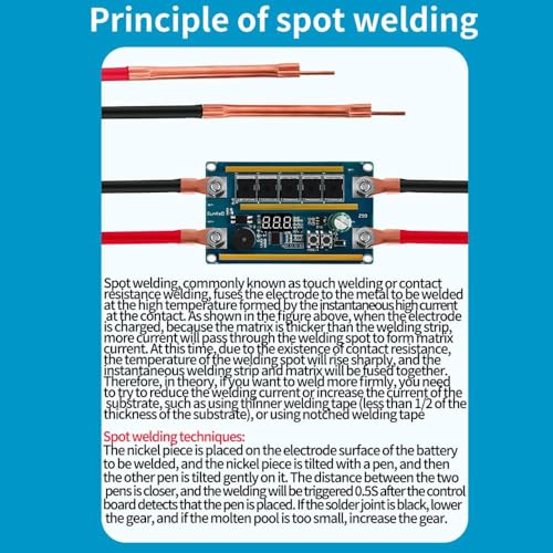 VISLONE Mini-Akku-Punktschweißgerät Tragbares Schweißgerät zum Schweißen von Nickelblech Intelligente Digitalanzeige Akku-Punktschweißgerät