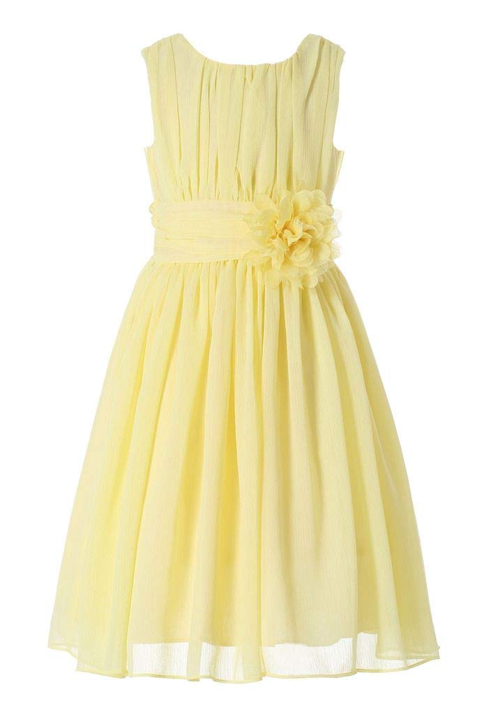 HAPPY ROSE Junior Bridesmaids Little Girls Elegant Ruffle Chiffon Summer Flowers Girls Dresses — view 13