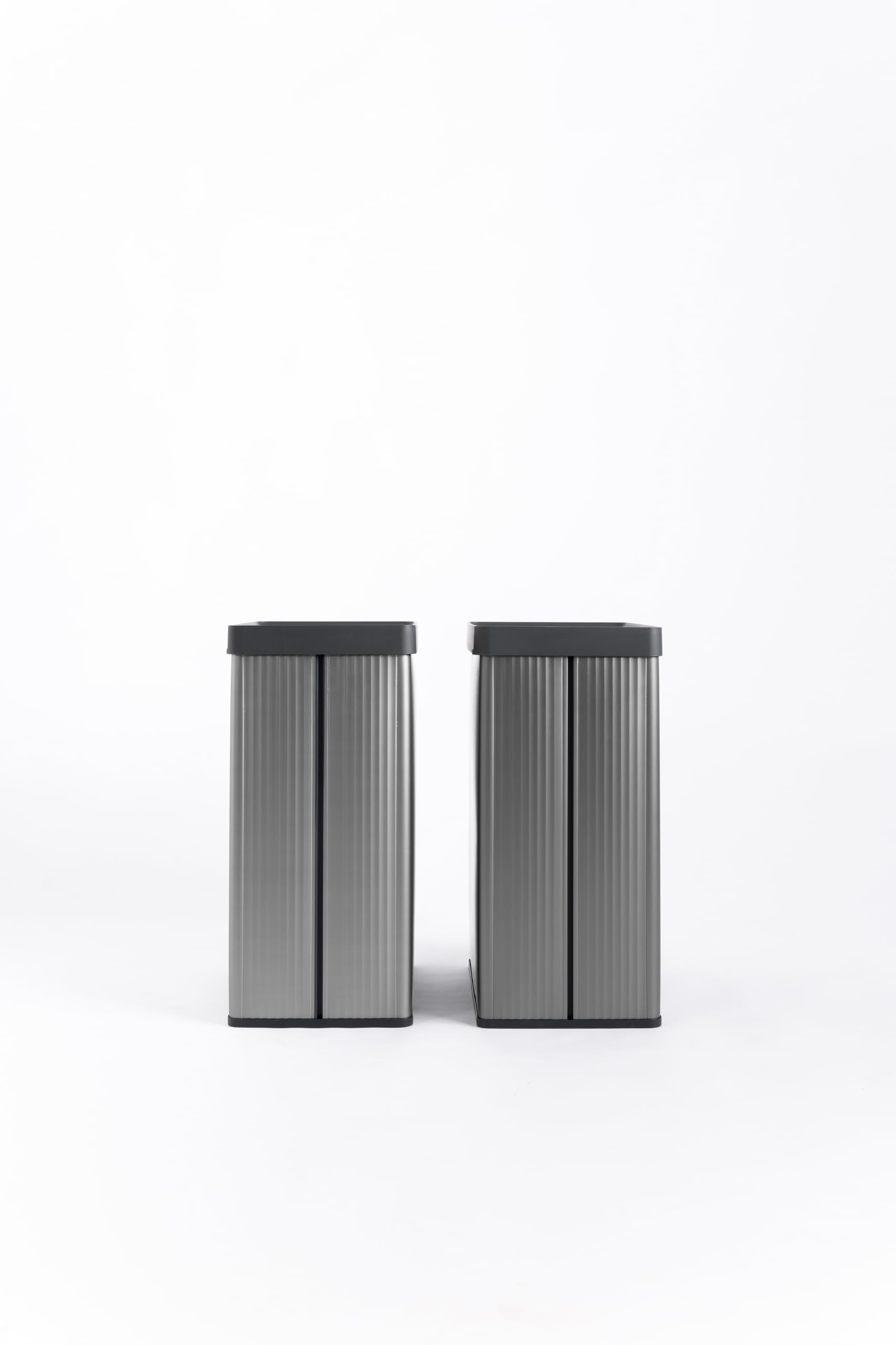 Curver Keter Verto Poubelle de recyclage double compartiment 54 l gris perle