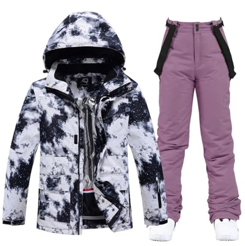 Womens Winter Ski suit Waterproof Windproof Ski Jacket and Pants Insulated Snowsuit Snowboarding Coat