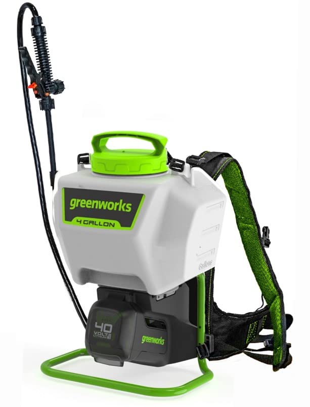 Greenworks 40V Backpack Sprayer 4 Gallon,Battery Powered Backpack Sprayer for Weeding, Spraying, Cleaningï¼ŒNo Battery and Charger Included