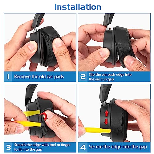 Almohadillas de repuesto Geekria para auriculares Plantronics BackBeat FIT 500 / FIT 505, cojines para orejas, piezas de reparación (negro) miniatura 5