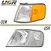 USR DEPO 90-91 CRX Corner Lights - Front Cornering Parking Turn Signal Lamp Set (Left + Right) Compatible with 1990-1991 Honda CR-X DX HF Si (All Clear Lens)