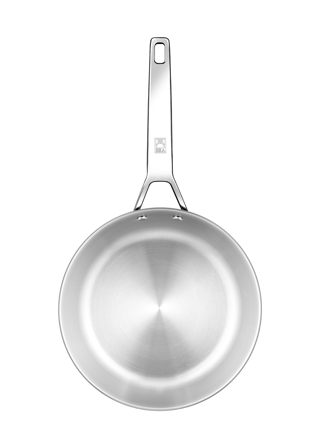 BRA Signature | Sartén honda 28 cm, Acero Inoxidable 18/10, Sin Antiadherente, Triple Fondo Difusor, Apto para todo tipo de Cocinas e Inducción