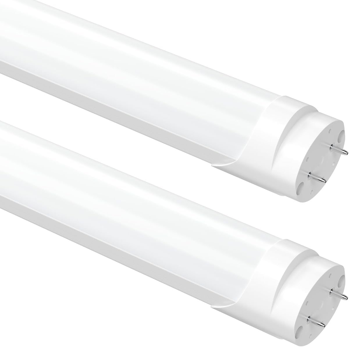 Fluorescent Light Bulbs 48 inch, T8 LED Bulb 4 Foot Type A+B Replacement for F32T8 or F40T12 Tube, 24W 3200LM 5000K Daylight, Double or Single End Powered, 2-Pack