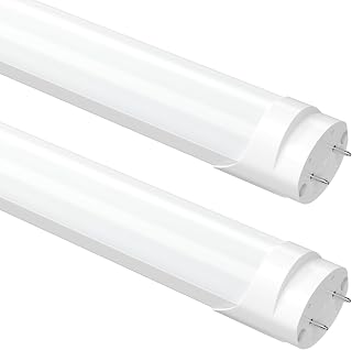SUSLUM T8 LED Bulbs 4FT 48 Inch, 24W 3200LM 5000K Daylight Fluorescent Replacement for F32T8/F40T12, Type A+B Plug & Play/Bypass, 2-Pack