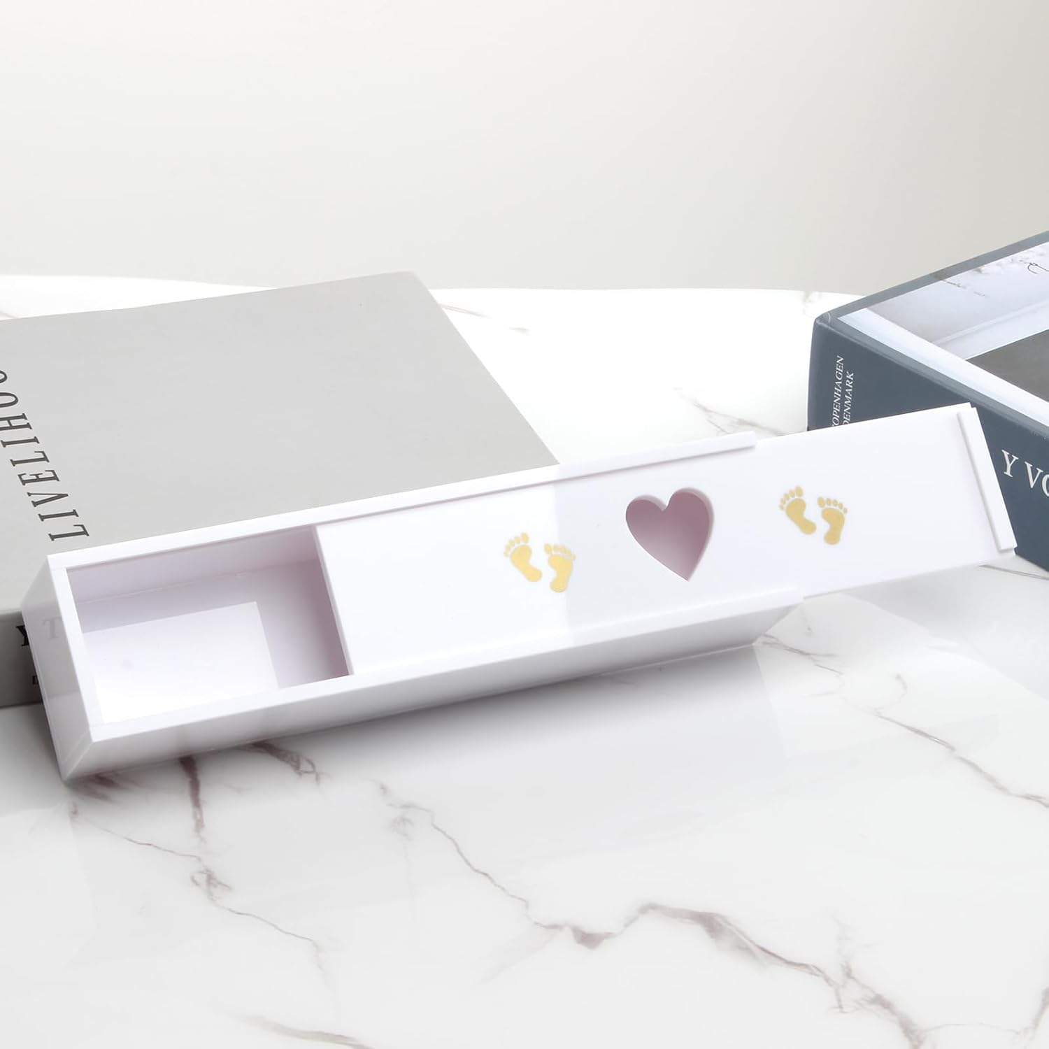 Pregnancy Test Keepsake Box, Pregnancy Acrylic Announcement Gift, Surprise Pregnancy Announcement Box, Baby Memory Souvenir Collection Box, Baby Reveal Gift for Husband Grandparents Parents - Image 4